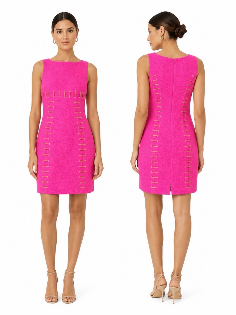 MELANIE LYNE MAGENTA SLEEVELESS DRESS - SIZE 2 (EXTRA SMALL) BNWT